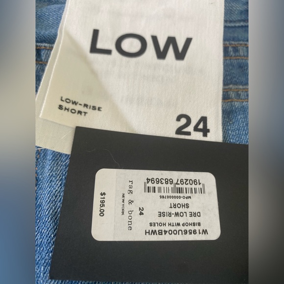 NWT Rag & Bone Dre Low-Rise denim shorts in size 24 - Picture 10 of 10